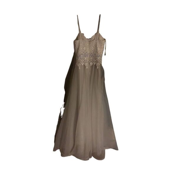 Vintage 90s Alyce Designs White Lace Coquette Dress - Picture 4 of 13